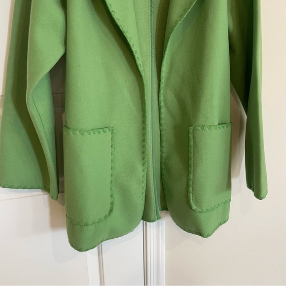 NEW Women’s Draper James Blanket Stitch Green Jacket - Picture 4 of 15